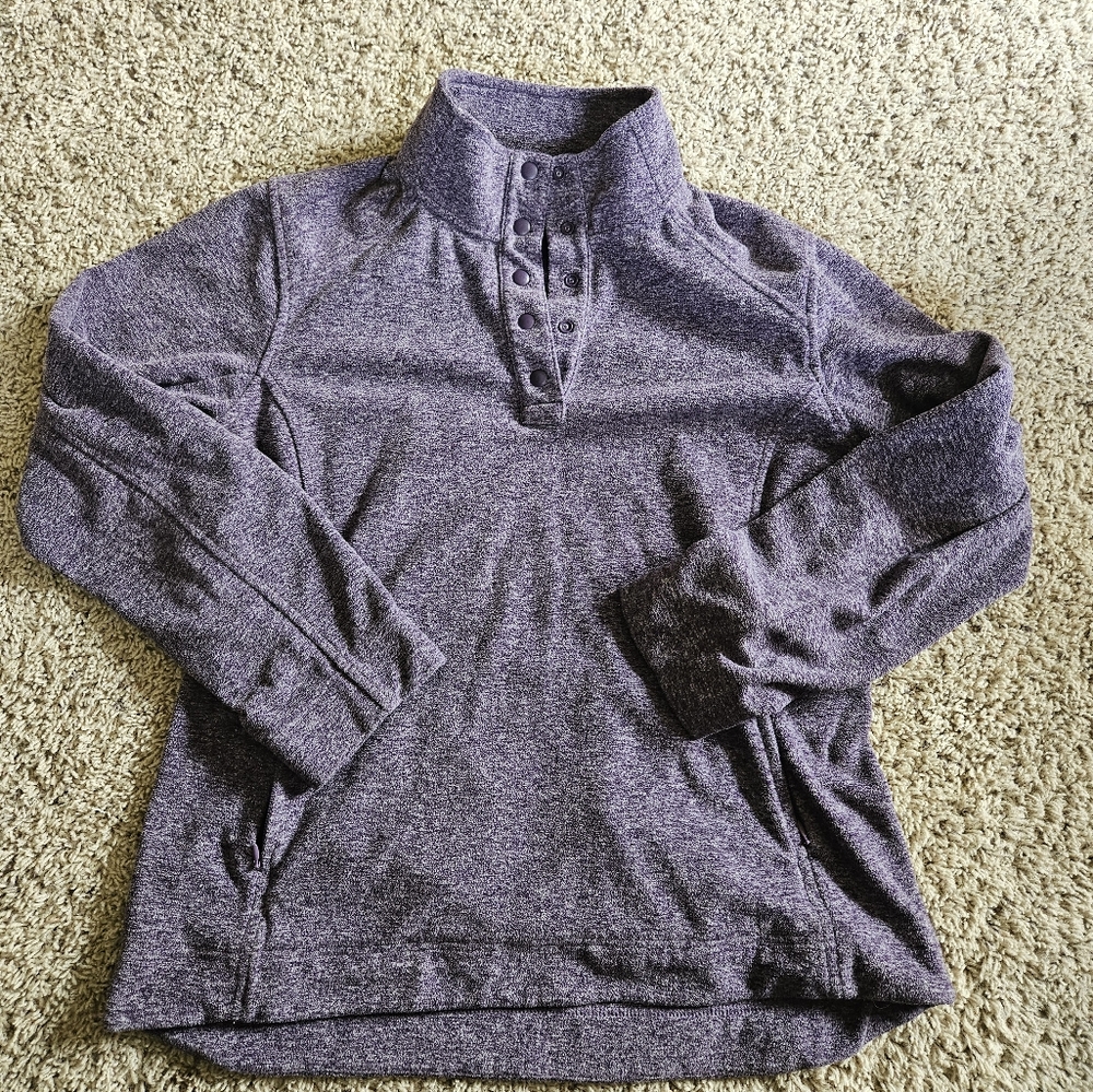 Duluth Trading Co Purple Knit Pullover